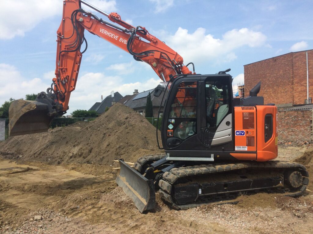 Grondwerken: uitgraven van een terrein