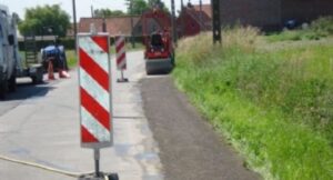 Halfverharding met bindmiddel